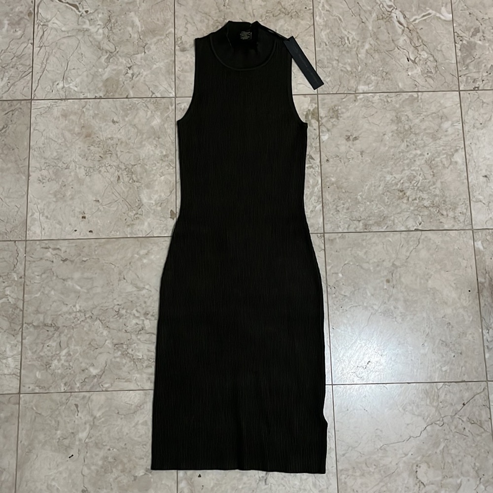 NWT House of Harlow 1960 Forest Green Sleeveless Mock Neck Midi Dress XSmall